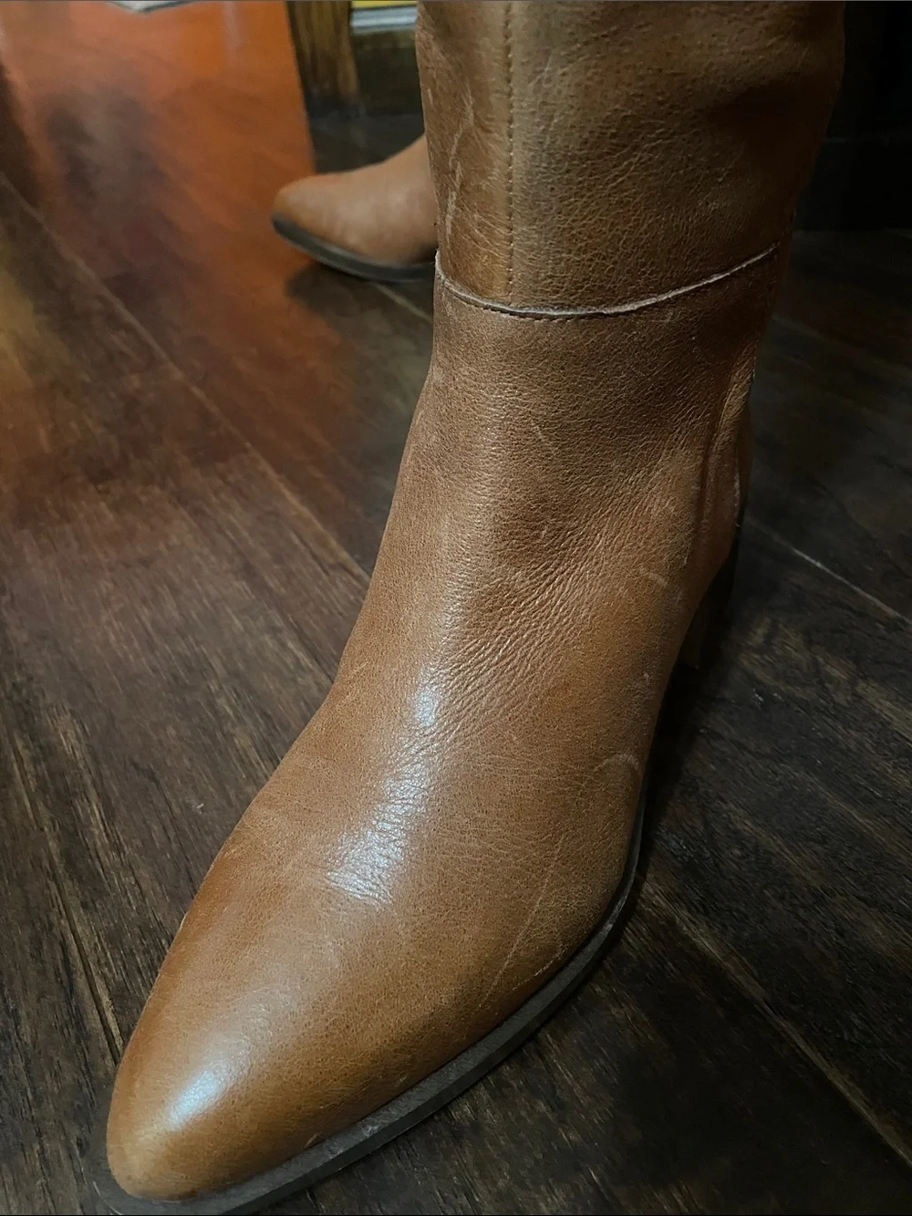 Franco Sarto Brown Over-the-Knee Wide Calf Leather Boots